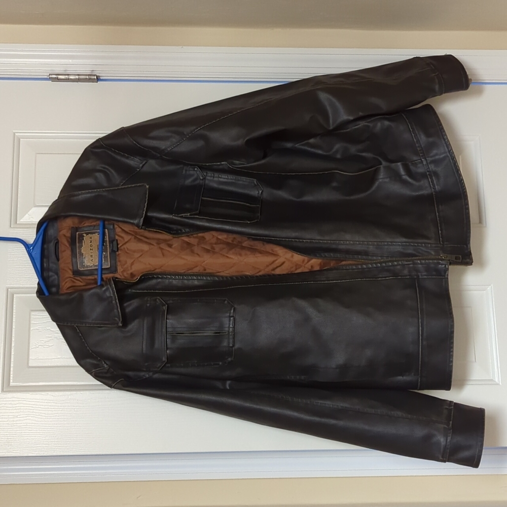 Men's vintage brown Arizona leather jacket